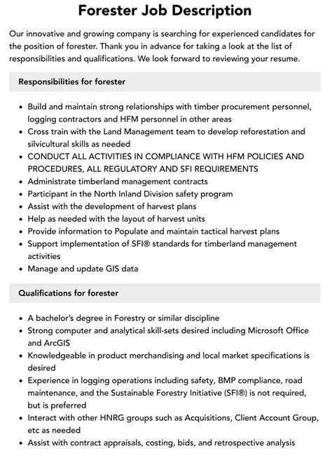forest technician 1 denr duties and responsibilities|Summary of Duties and Responsibilities Knowledge, Skills and .